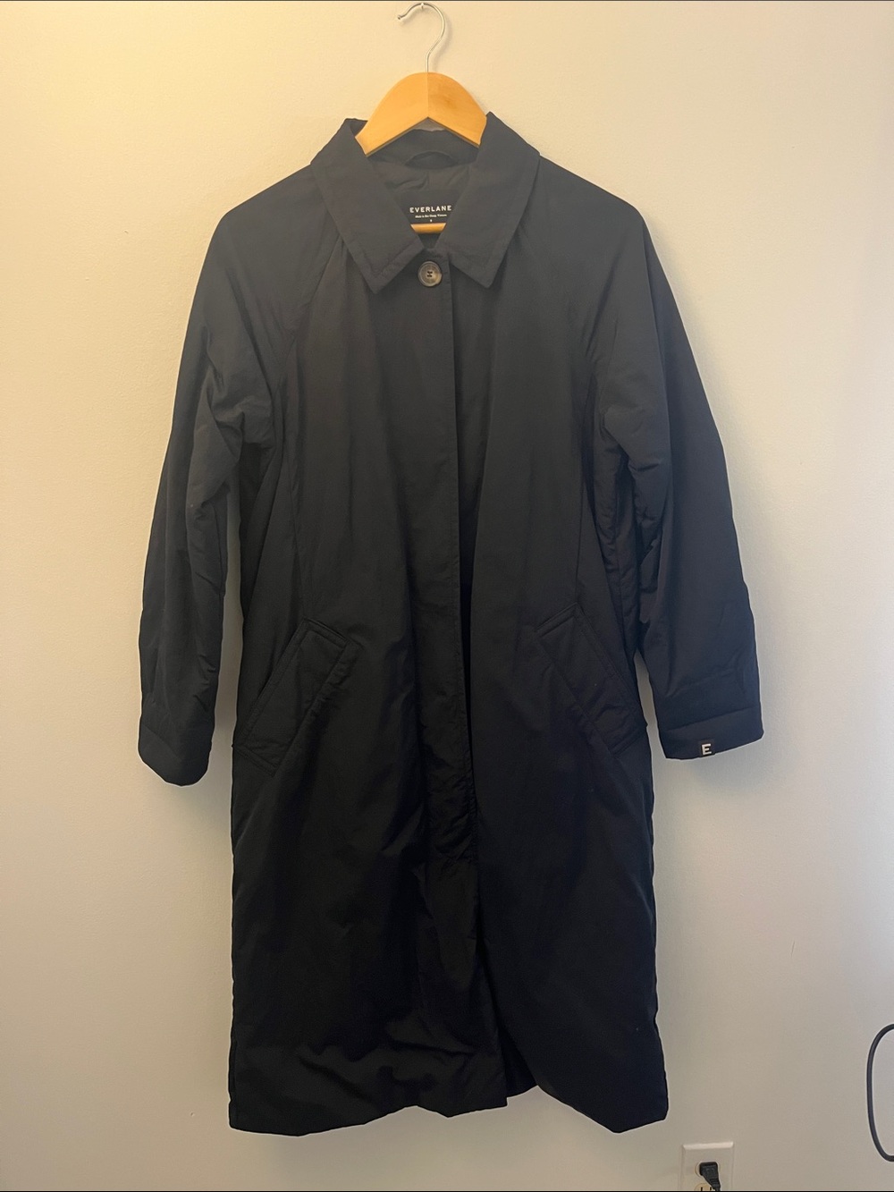 Everlane Black Minimalist Trench Coat